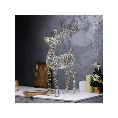 Светодиодная фигура «Оленёнок» 40×22×7 см, 20 LED, батарейки AAх2 (не в комплекте), свечение теплое белое