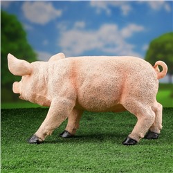 Садовая фигура из полистоуна «Свинка», 24×44 см