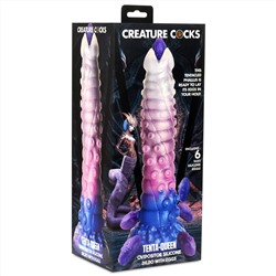 Фантазийный фаллоимитатор Tenta-Queen Ovipositor Silicone Dildo with Eggs - 29,2 см.