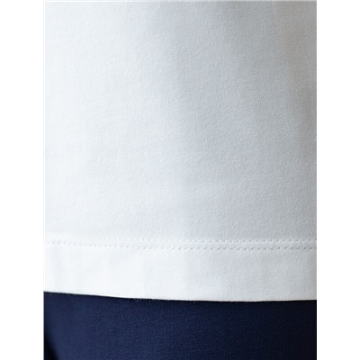 Футболка с принтом свободная эластичная из премиального хлопка