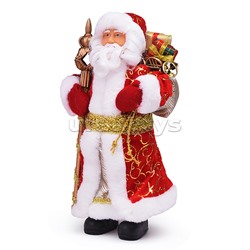 Новогодняя фигурка "Дед Мороз В красной шубке" ПВХ, полиэстер