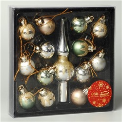 Ёлочные игрушки «Сочельник. Сияние», новогодние, набор 15 шт.