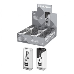 Точилка пластиковая с контейнером "Сити. Мяу" ассорти 61543 ErichKrause