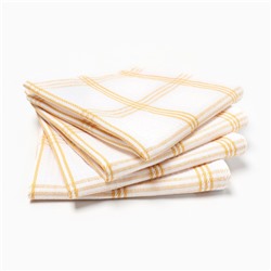 Набор салфеток декоративных «Этель» Yellow, 30×30 см, 4 шт., хлопок 100%