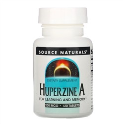 Source Naturals, гуперзин А, 200 мкг, 120 таблеток