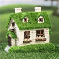 Садовая фигура - фонарь из полистоуна «Домик феи», 20×10×16 см