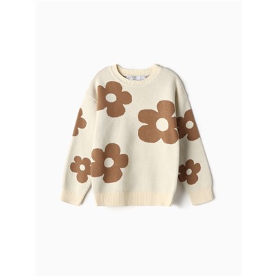 Джемпер детский KAFTAN «Цветы», размер 36 (134-140 см)