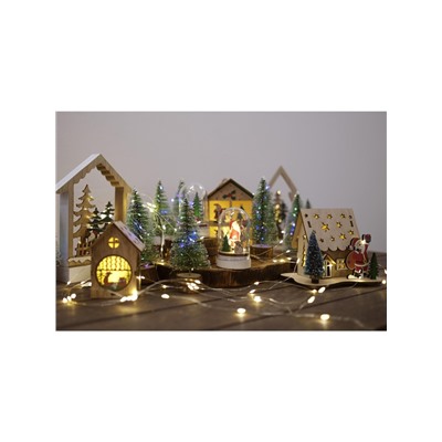 Гирлянда «Конский хвост» 10 нитей по 1 м, IP20, серебристая нить, 100 LED, свечение тёплое белое, 12 В