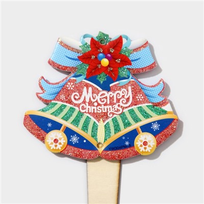 Новогодний топпер декоративный «Колокольчики», 10×24.7 см