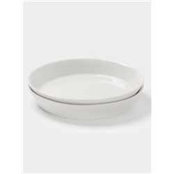 Тарелки глубокие Magistro White Snow, набор 2 шт., 600 мл, 21.5×3.5 см, фарфор, белые