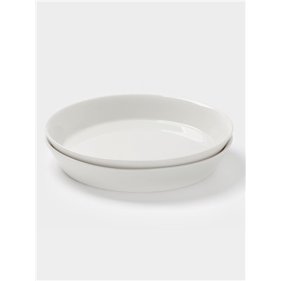 Тарелки глубокие Magistro White Snow, набор 2 шт., 600 мл, 21.5×3.5 см, фарфор, белые