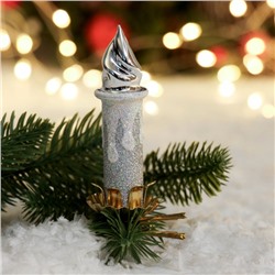 Ёлочная игрушка «Свеча» h=8.7 см, МИКС