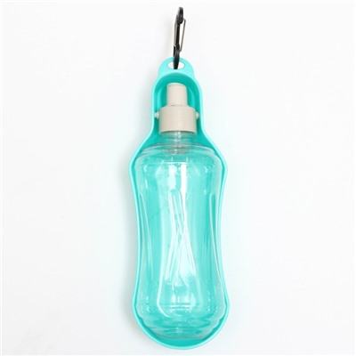 Поилка прогулочная фигурная, 500 мл, с мягким носиком, пластик, бирюзовая