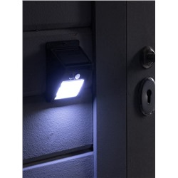 Садовый светильник, уличный, на солнечной батарее с датчиком движения, накладной, 30 LED, свечение белое