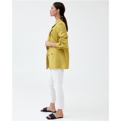 Жакет женский двубортный MIST р. 48, охра