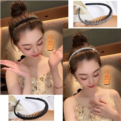 Ободок для волос гребень блестящий