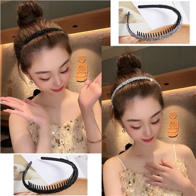 Ободок для волос гребень блестящий