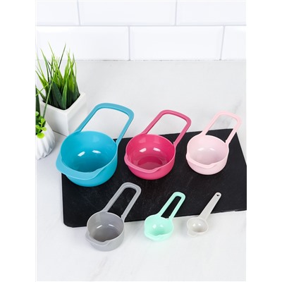 Мерные ложки 6 штук / KM-001 /уп 144/ Микс