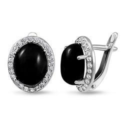 Серьги, оникс, СПН4202