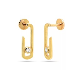 Серьги из серебра куб.циркон., Ю-25029пз