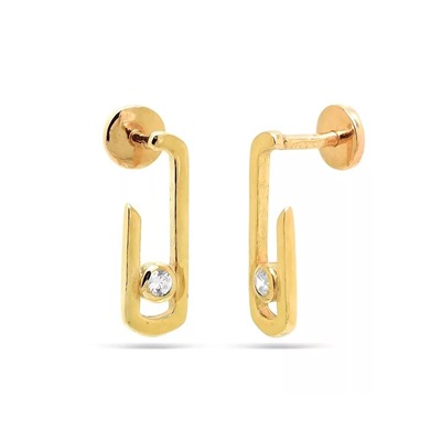 Серьги из серебра куб.циркон., Ю-25029пз