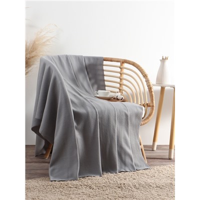 Плед «Экономь и Я», 150×130 см, светло-серый