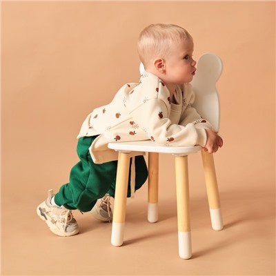 Костюм детский (толстовка, брюки) «Крошка Я» Oranges, рост 62-68 см, зелёный, молочный