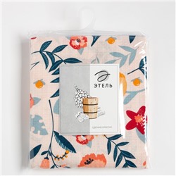Простыня для бани «Цветочное поле» 150×180±5 см, 100% хлопок, вафельное полотно, 160 г/м²