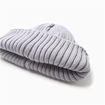 Шапка женская демисезонная, цвет серый, размер 52-56