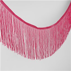 Тесьма декоративная «Бахрома», 15 см, 5±0.5 м, розовая