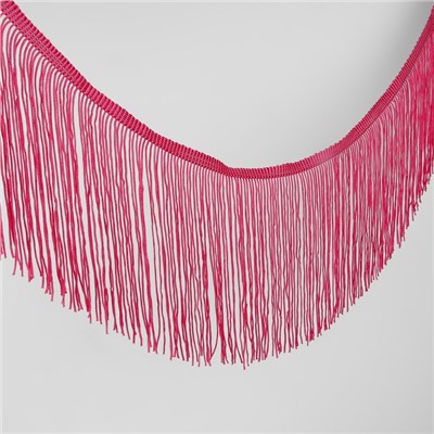 Тесьма декоративная «Бахрома», 15 см, 5±0.5 м, розовая