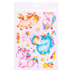 Декоративные наклейки. Единорожки (21х29 см)