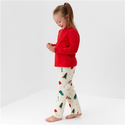 Пижама новогодняя детская KAFTAN Christmas tree, размер 36 (134-140 см)