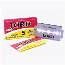 Лезвия для бритья классические двусторонние Lord Super Stainless Cool 5шт.(20X5шт. =100 лезвий) на карте