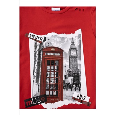 Фуфайка трикотажная для девочек (футболка) PLAYTODAY, 1239826