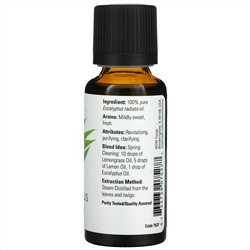 Now Foods, Эфирные масла, эвкалипт, 1 жидкая унция (30 мл)