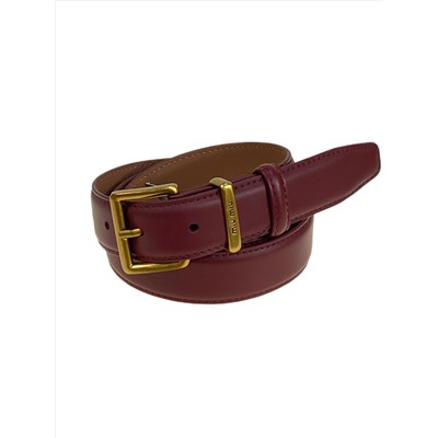 Ремень женский из натуральной кожи, цвет бордовый