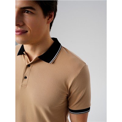 Джемпер трикотажный с воротником поло для мужчин