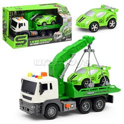 Машина "Эвакуатор спортивных машин" 1:16 (свет, звук) в коробке