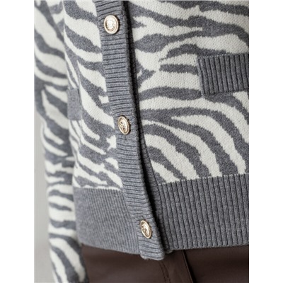 Жакет жаккардовой вязки с кашемиром