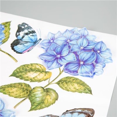 Наклейка интерьерная 3D «Гортензии», 50×35 см