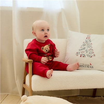 Костюм детский (свитшот, штанишки) «Крошка Я. Новогодние медвежата», рост 74-80 см