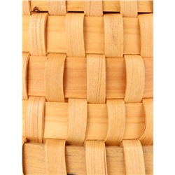 Корзина плетёная для хранения, 17×17×12 см, ручка h=13 см, натуральный цвет, Greengo