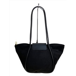 Женская сумка из искусственной замши, цвет черный