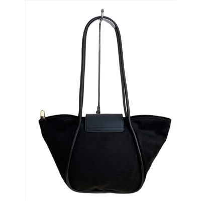 Женская сумка из искусственной замши, цвет черный