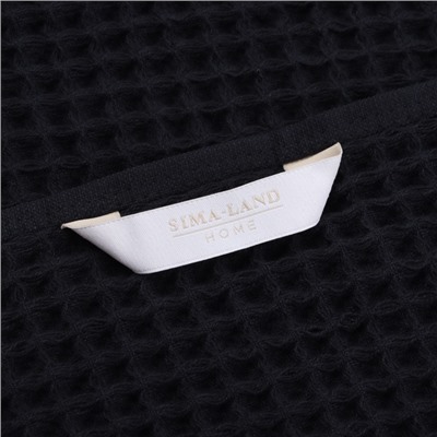 Полотенце вафельное SL HOME: Basic «Дарк Маре» 90×150 см, хлопок 100%, чёрное