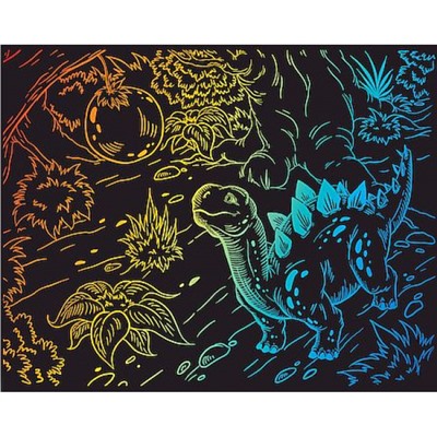 Гравюра 20х25,5 см SGHK №66 "Спинозавр" (мульти) Hobbius