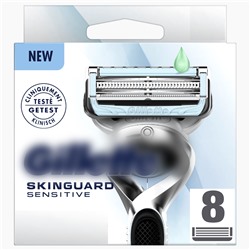 Кассеты для бритвы Dʤɪˈlett ФЬЮЖН SkinGuard (8 шт.) (Оригинал)