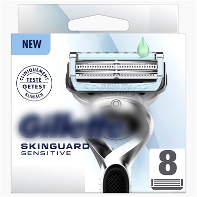 Кассеты для бритвы Dʤɪˈlett ФЬЮЖН SkinGuard (8 шт.) (Оригинал)