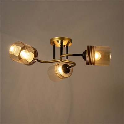 Люстра «Синна» 3хЕ27 40 Вт черно-золотой 50×50×27 см BayerLux